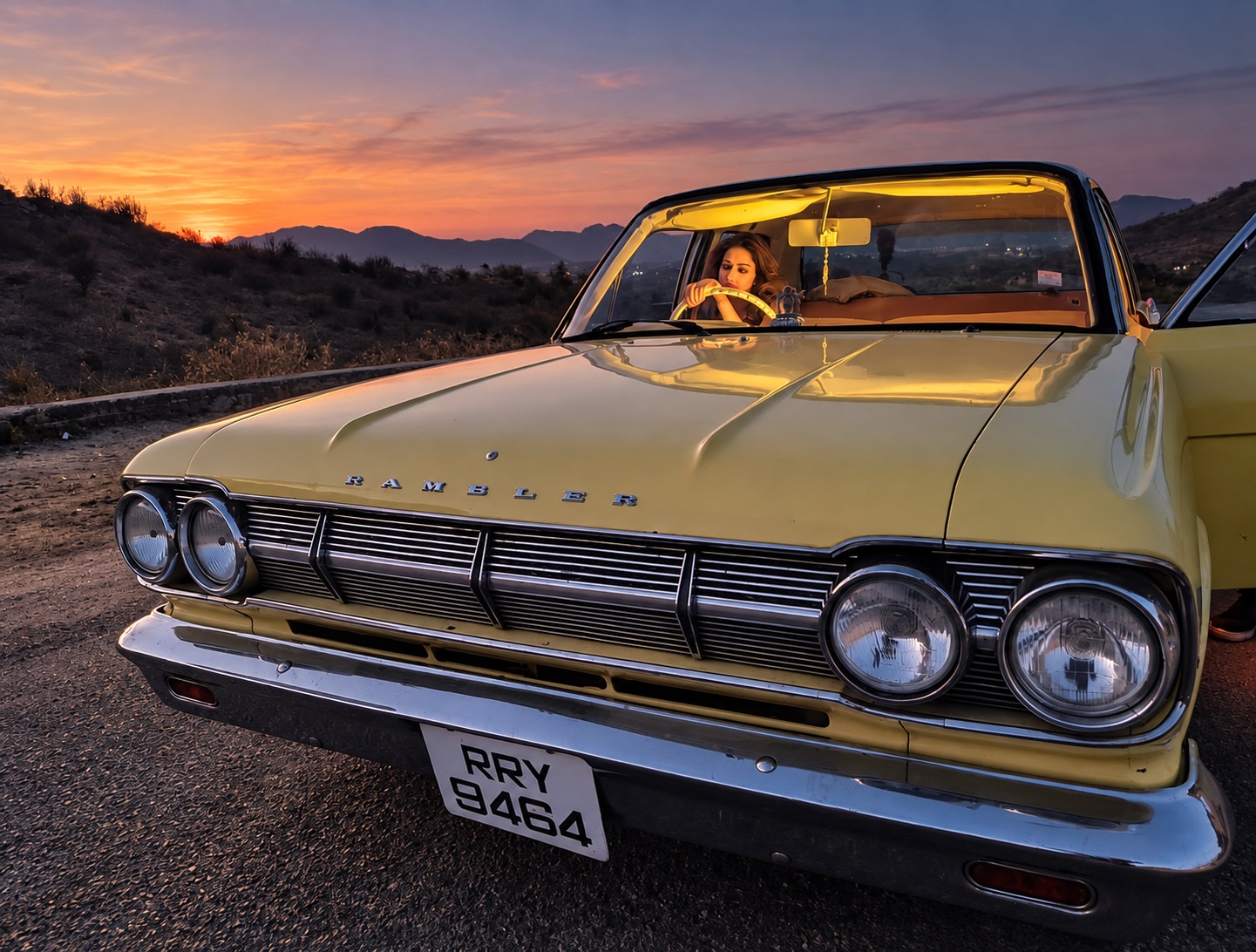 Rambler at sunset, above the lake